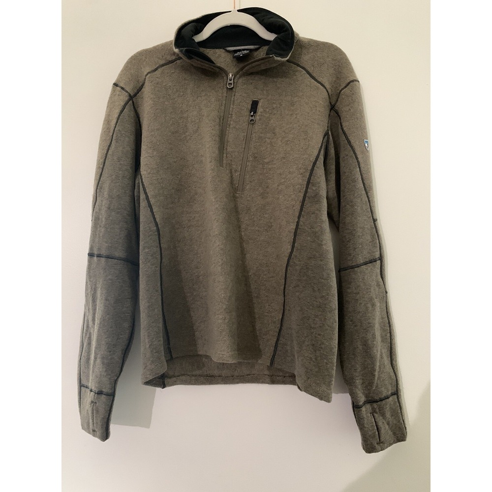 KUHL Brown Mens Size M Born In The Mountains Quarter Zip Pullover RN 108846